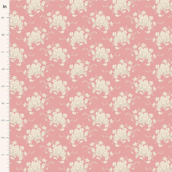 White Flower Pink || Sunday Brunch - Pink/Ginger || Tilda Fabric