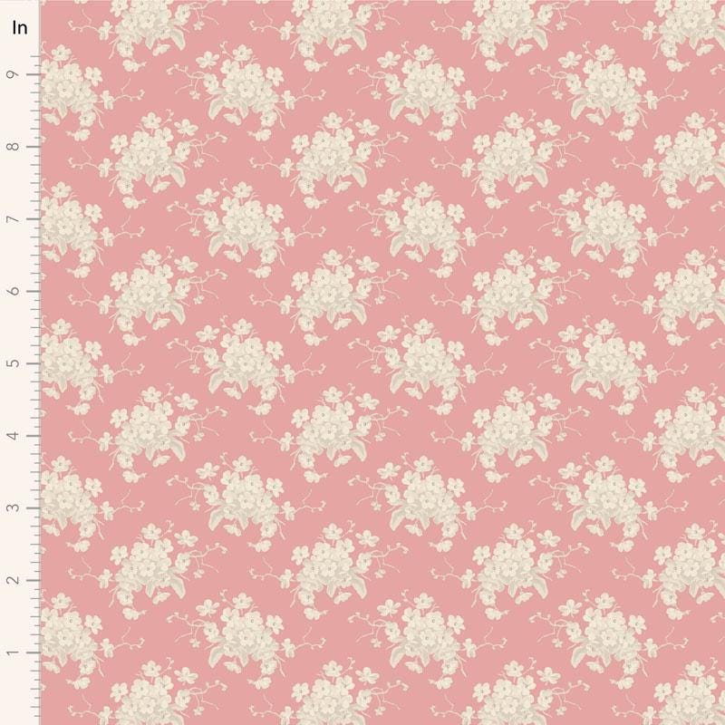 White Flower Pink || Sunday Brunch - Pink/Ginger || Tilda Fabric