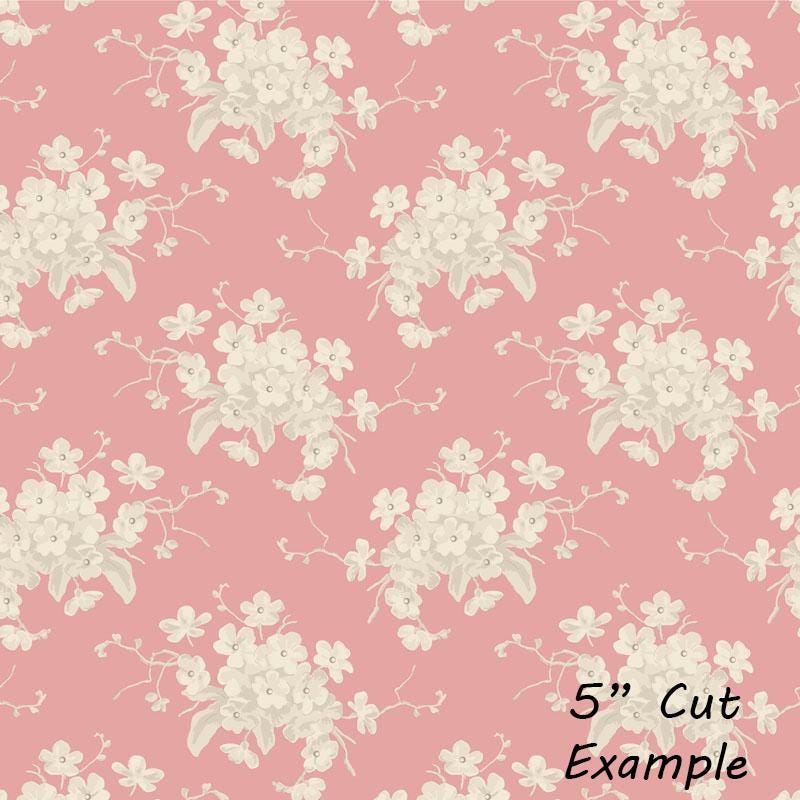 White Flower Pink || Sunday Brunch - Pink/Ginger || Tilda Fabric