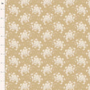 White Flower Sand || Sunday Brunch - Blue/Sand || Tilda Fabric