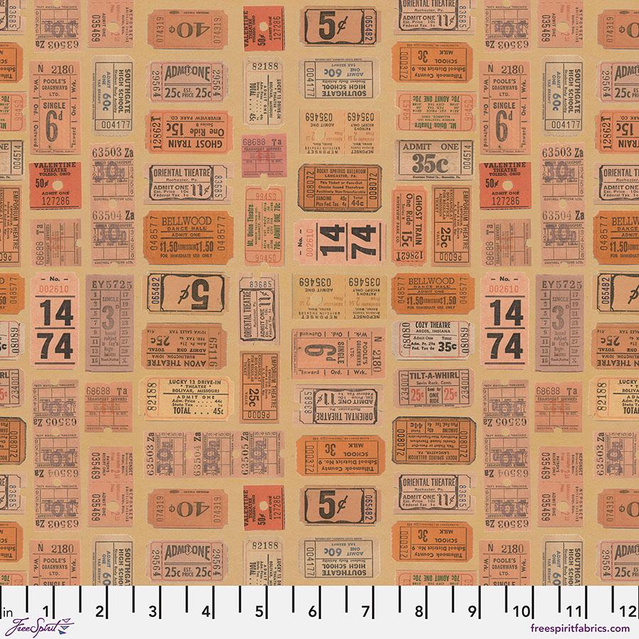 Tim Holtz Eclectic Elements Palette - Orange - Tickets || Orange Collection || Free Spirit Fabrics