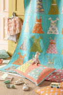 White Flower Teal || Sunday Brunch - Lime/Teal || Tilda Fabric