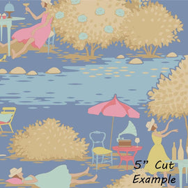 Sunday Brunch Blue || Sunday Brunch - Blue/Sand || Tilda Fabric