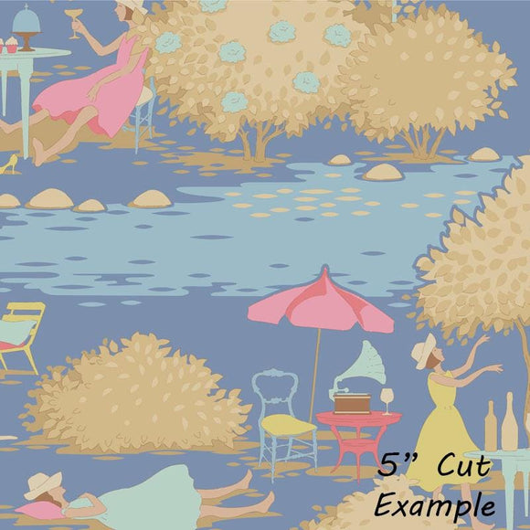 Sunday Brunch Blue || Sunday Brunch - Blue/Sand || Tilda Fabric