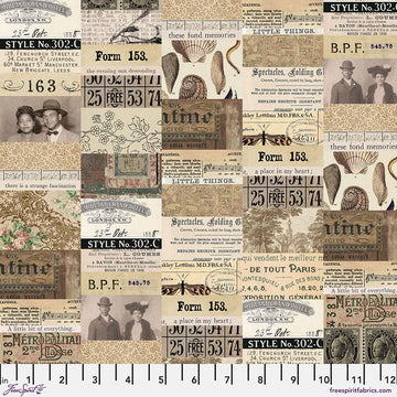 Neutral Collage || Tim Holtz Palette Monthly Collection || Free Spirit