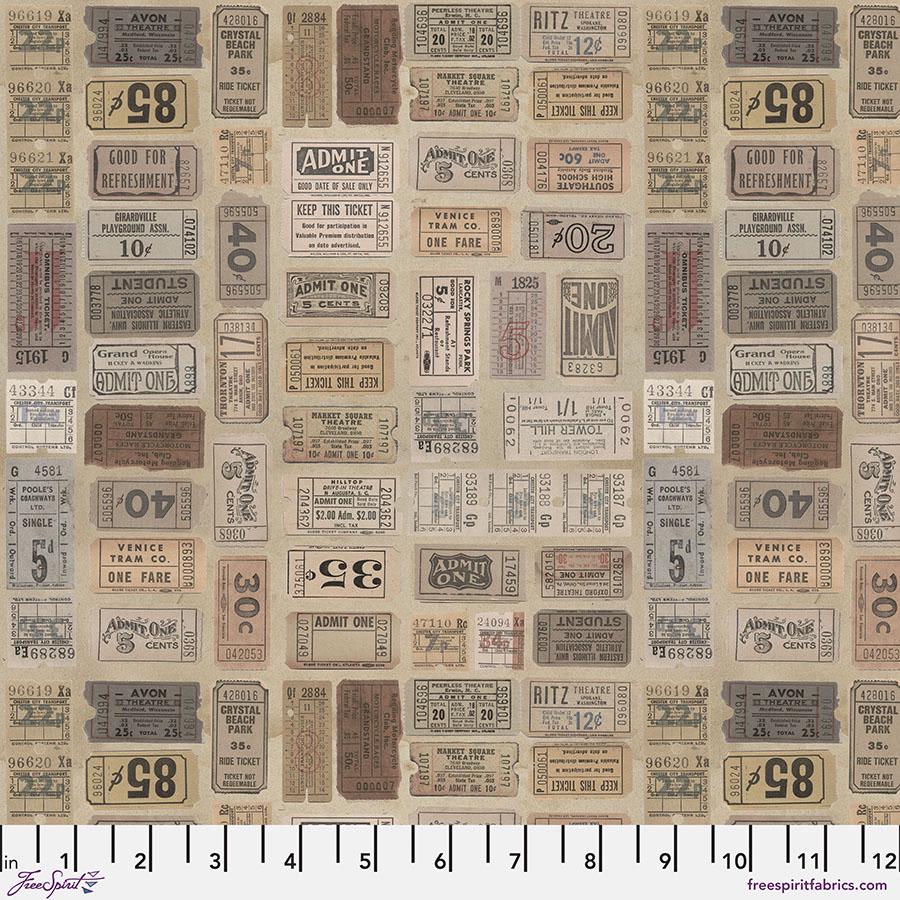 Neutral Tickets || Tim Holtz Palette Monthly Collection || Free Spirit