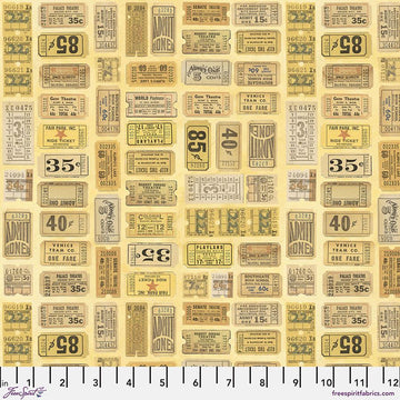 Yellow - Tickets ||Tim Holtz Palette Monthly Collection || Free Spirit
