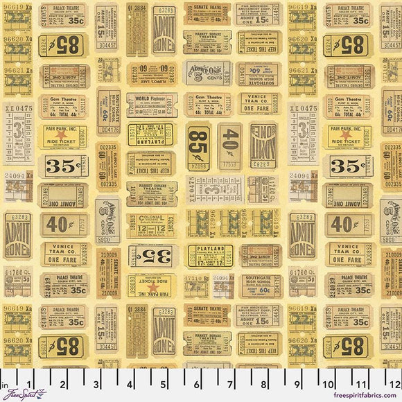 Yellow - Tickets ||Tim Holtz Palette Monthly Collection || Free Spirit