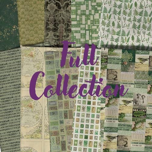 Green Collage || Tim Holtz Palette - Green || Free Spirit