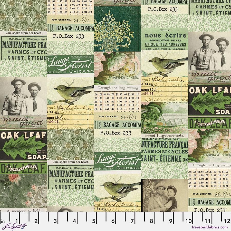 Tim Holtz Palette Collection Bundle - Green || 10 Cuts: Fat Quarter / Half Yard / Yard Bundles