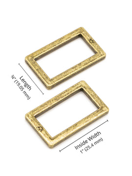 ByAnnie Rectangle Ring - 1" - Set of Two