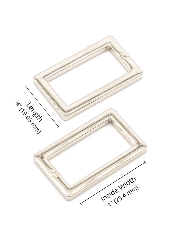 ByAnnie Rectangle Ring - 1" - Set of Two