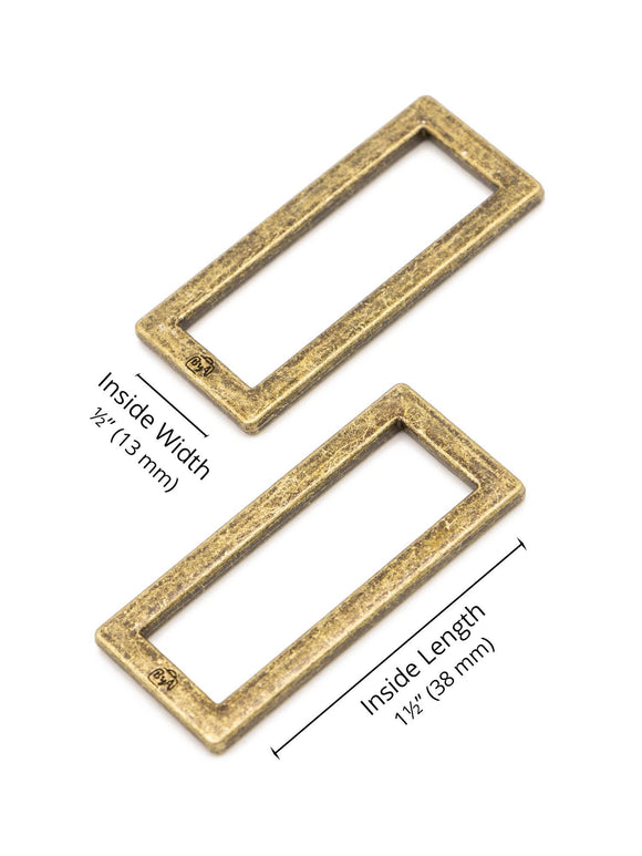 ByAnnie Rectangle Ring - 1 1/2" - Set of Two