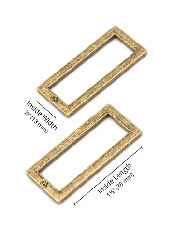 ByAnnie Rectangle Ring - 1 1/2" - Set of Two