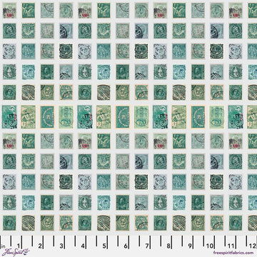 Tim Holtz Palette - Teal Stamps || Teal Collection || Free Spirit Fabrics