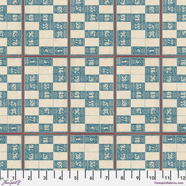 Blue Numbers – Tim Holtz Palette Monthly Collection | Free Spirit Fabric | Quilting Cotton by the Yard | Vintage Art Fabric in Blue