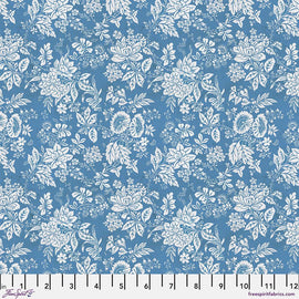 Blue Tapestry – Tim Holtz Palette Monthly Collection | Free Spirit Fabric | Quilting Cotton by the Yard | Vintage Art Fabric in Blue