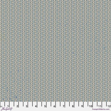 Blue Tiny Print – Tim Holtz Palette Monthly Collection | Free Spirit Fabric | Quilting Cotton by the Yard | Vintage Art Fabric in Blue