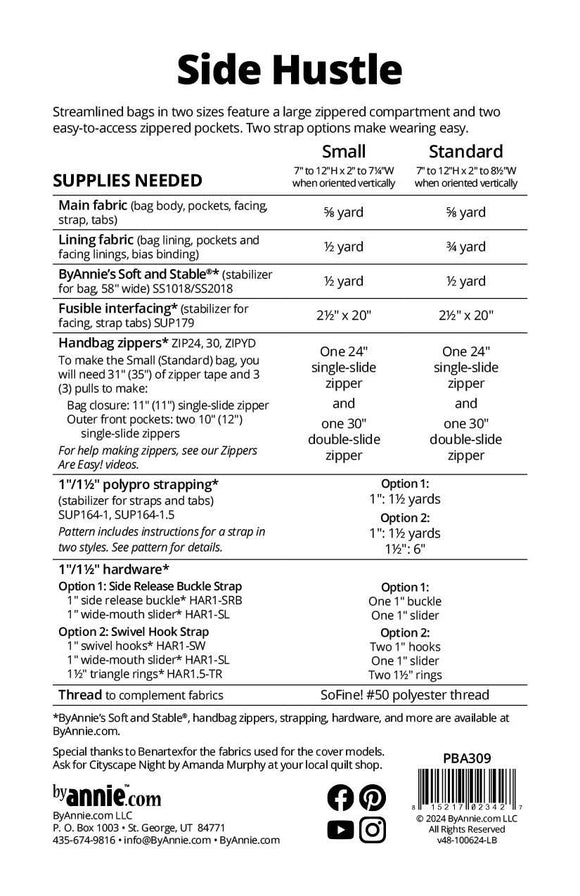 Side Hustle || ByAnnie Bag Pattern with Add-On Video