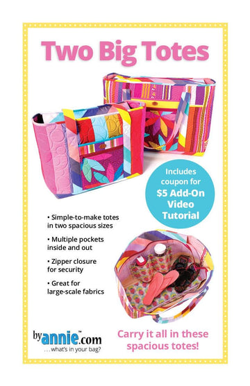 Two Big Totes || ByAnnie Bag Pattern with Add-On Video