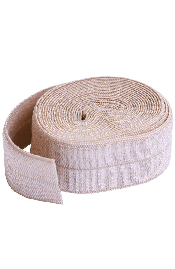ByAnnie Fold-Over Elastic, 20mm Wide, 2 Yard Package || Neutrals