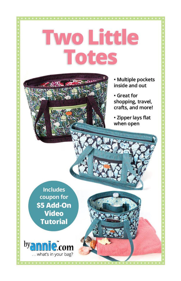 Two Little Totes || ByAnnie Bag Pattern with Add-On Video