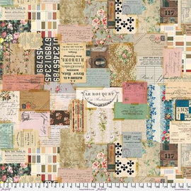 Backing Fabric 108" Wide - Ephemera - Palette || Tim Holtz Palette Monthly Collection || Free Spirit
