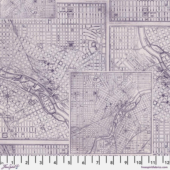 Purple Map || Tim Holtz Palette Monthly Collection || Free Spirit
