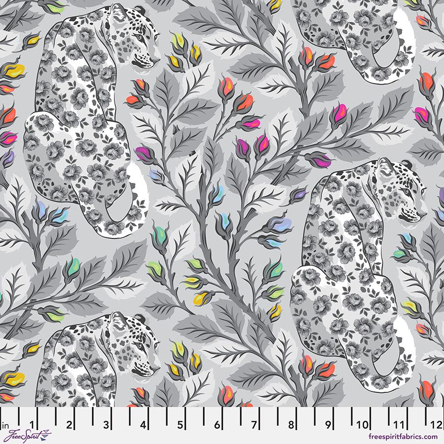 Beautymark - Fog - Tula Pink Graywork Collection from Free Spirit Fabrics
