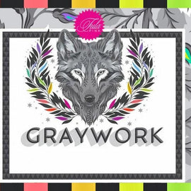 Seal the Deal - Carbon - Tula Pink Graywork Collection from Free Spirit Fabrics