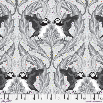 Huffin & Puffin - Whisper - Tula Pink Graywork Collection from Free Spirit Fabrics