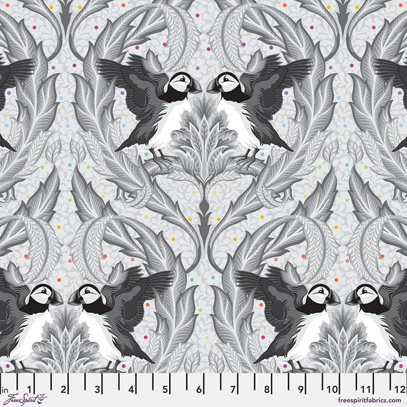 Huffin & Puffin - Whisper - Tula Pink Graywork Collection from Free Spirit Fabrics