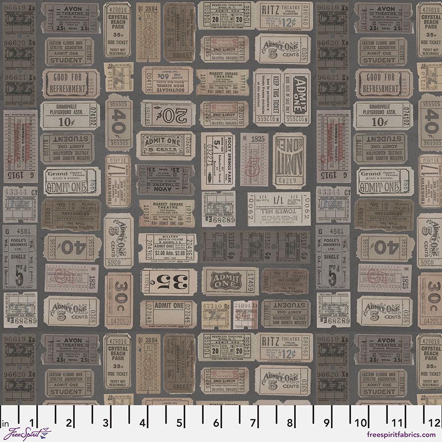 Charcoal Tickets - Charcoal || Tim Holtz Palette Monthly Collection || Free Spirit