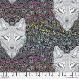 Wolf of Pink Street - Carbon - Tula Pink Graywork Collection from Free Spirit Fabrics