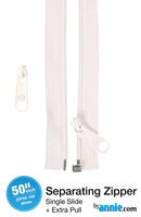 ByAnnie 50" Separating Zipper + Extra slide