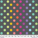 Disco Poms - Carbon || True Colors Graywork II - Tula Pink || Quilting Cotton