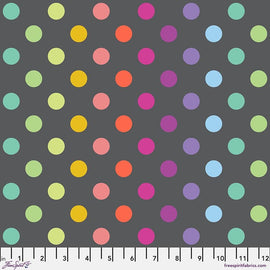 Disco Poms - Carbon || True Colors Graywork II - Tula Pink || Quilting Cotton