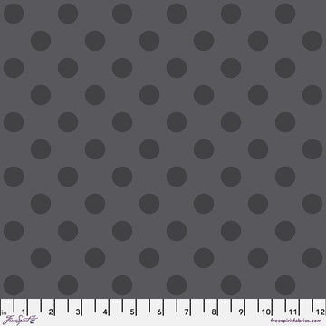 Pom Pom - Carbon || True Colors Graywork || - Tula Pink || Quilting Cotton