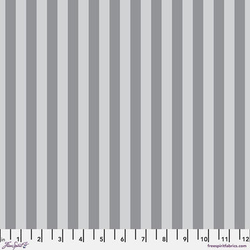 Tent Stripe - Fog || True Colors Graywork || - Tula Pink || Quilting Cotton