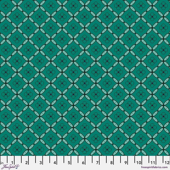 Enrapture Fabric by Giucy Giuce FreeSpirit | Tiles - Emerald | Quilting Cotton 44" Wide Premium Fabric