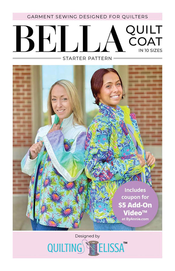 Bella Quilt Coat Pattern for Quilting Elissa - from ByAnnie