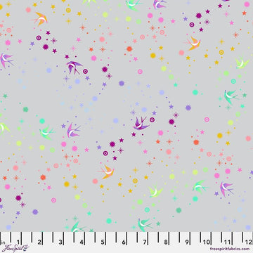 Fairy Dust - Fog || True Colors Graywork || - Tula Pink || Quilting Cotton