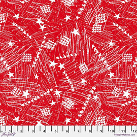 Stars in the Sky LG - Red - Patriotic Americana Fabric FreeSpirit Patriotic Quilting Cotton
