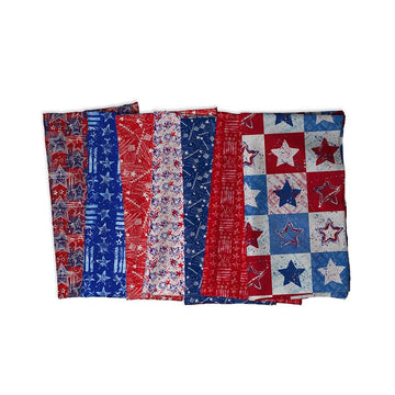 Stars and Stripes LG - Blue - Patriotic Americana Fabric FreeSpirit Patriotic Quilting Cotton