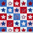 Serenity Stars - Patriotic Americana Fabric FreeSpirit Patriotic Quilting Cotton Red White Blue