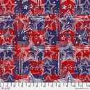 Spangled Stars - Patriotic Americana Fabric FreeSpirit Patriotic Quilting Cotton Red White Blue