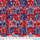 Spangled Stars - Patriotic Americana Fabric FreeSpirit Patriotic Quilting Cotton Red White Blue