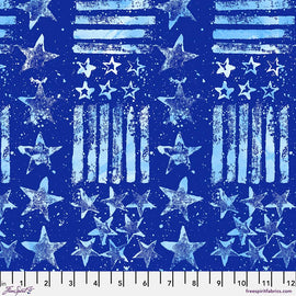 Stars and Stripes LG - Blue - Patriotic Americana Fabric FreeSpirit Patriotic Quilting Cotton