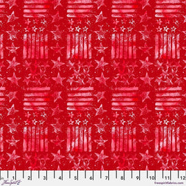 Stars and Stripes SM - Red Americana Fabric FreeSpirit Patriotic Quilting Cotton