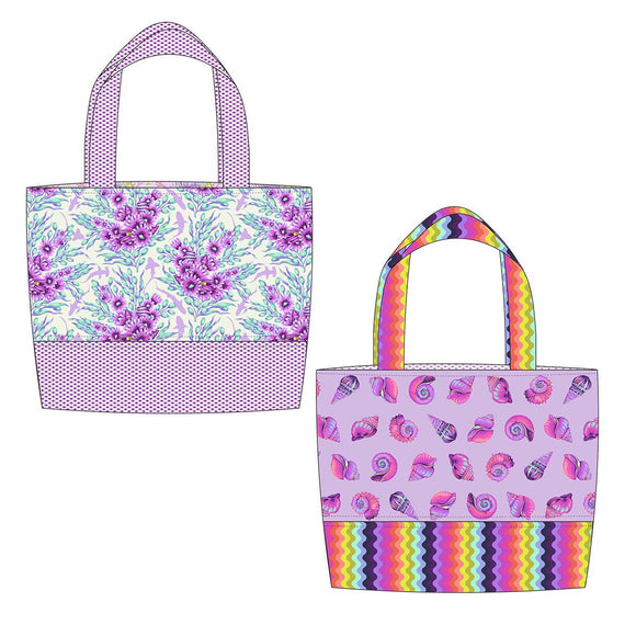 Riptide - Deep Dive || Tula Pink - Floral Reef II Quilting Cotton